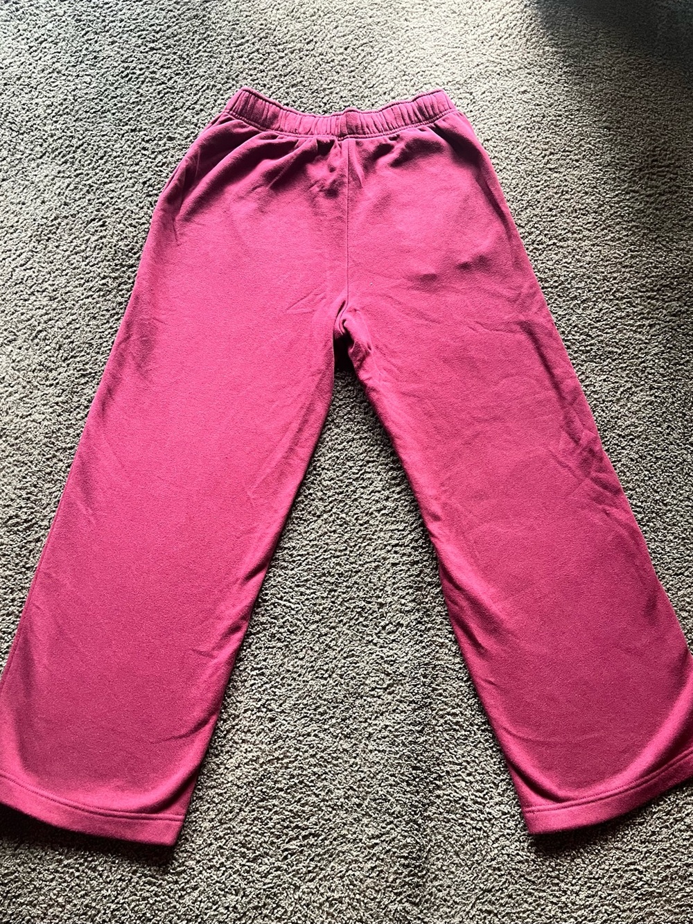 No Boundaries Bright Burgundy Fleece Sweatpants